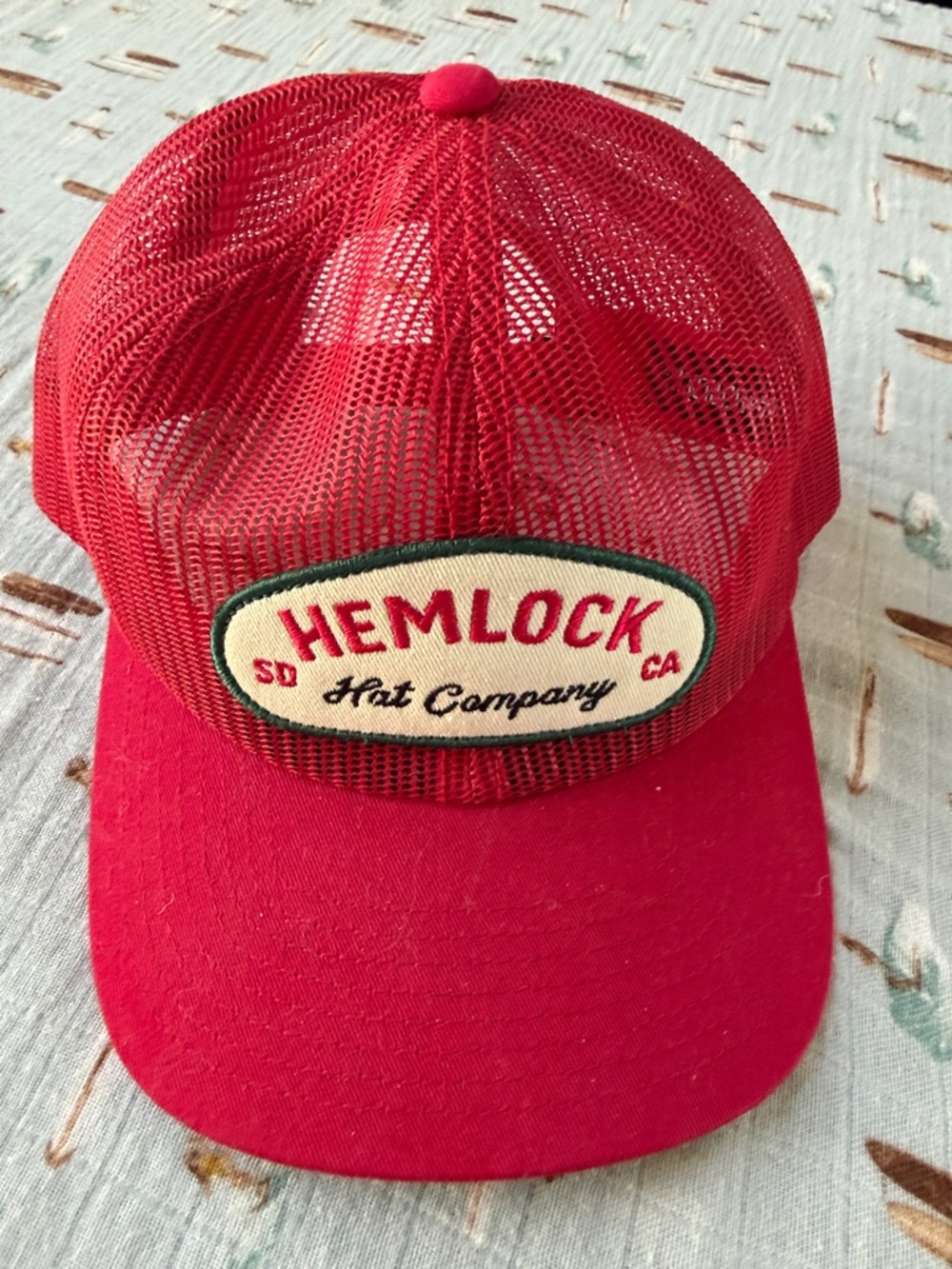 Hemlock Red Mesh Trucker Hat